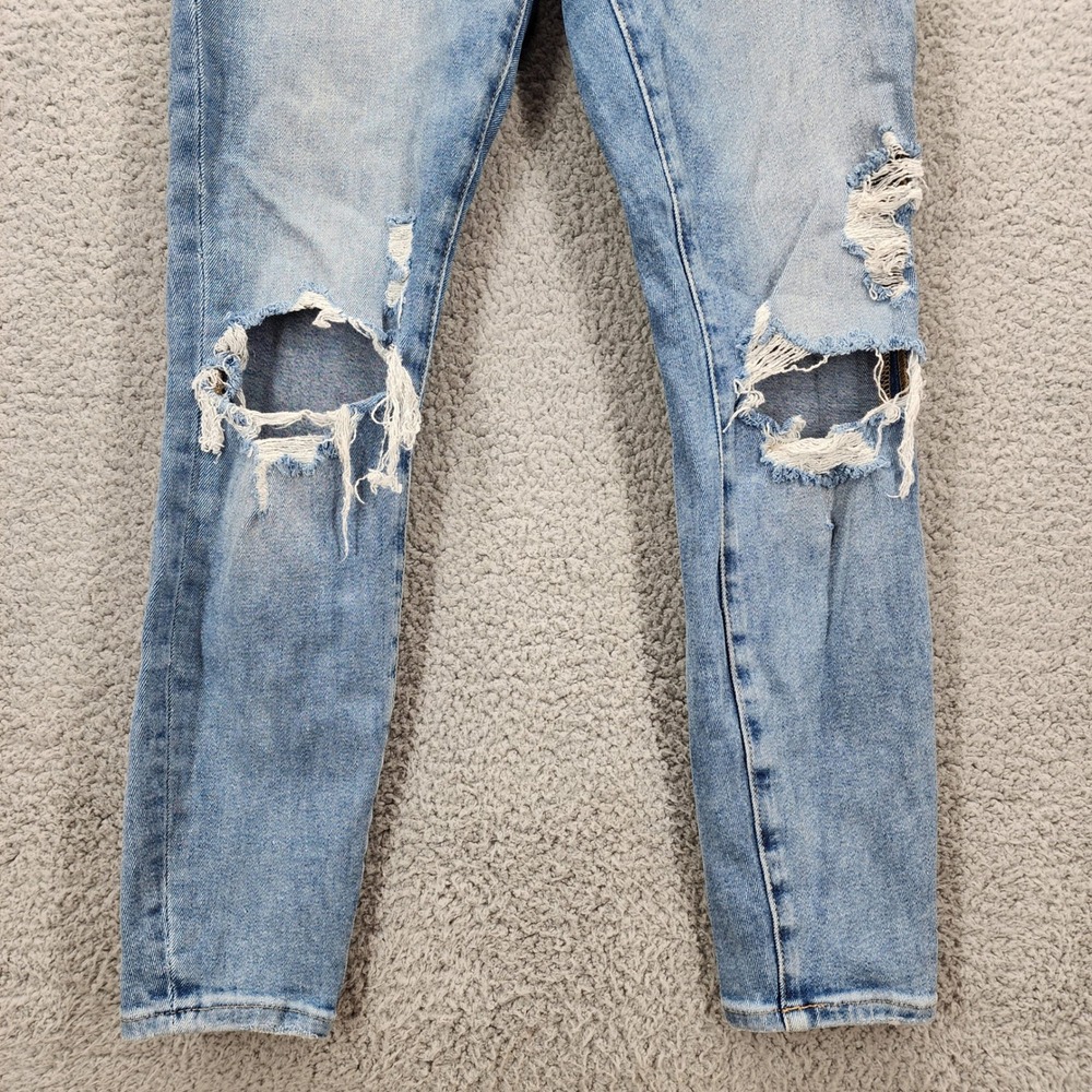 Good American Women's 2/26 Medium Wash Blue Denim Distressed‎ Jeans - Picture 10 of 13